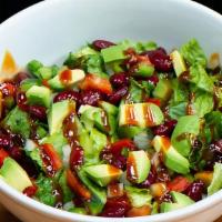Southwest Salad · green leaf lettuce, kidney beans, avocado, onion, red and green pepper, with a cilantro lime...