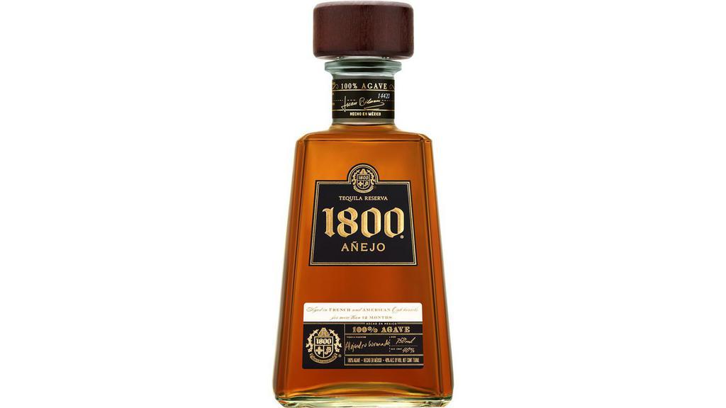 1800 Anejo Tequila (750 ml) · Using 100% Weber blue agave, picked at their peak — anywhere from 8-12 years old — Añejo is aged in French Oak barrels for a minimum of 14 months. Its finish is described as spicy and well rounded with flavors of toasted oak, vanilla and butterscotch. This deep, luxurious tequila is ideal for sipping.