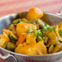 Mix Vegetable Masala · Vegetarian. Mix vegetables in a creamy tomato curry sauce.