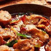 Karahi Chicken Curry · Organic chicken breast, onion, tomato, poppy seeds, cumin seed with chef’s spices.
