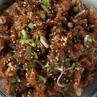 Beef Teriyaki Bowl · House made sweet soy glaze on our crispy beef, served with your choice of steamed rice or ud...