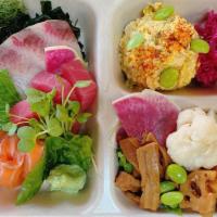 Sashimi Bento Box · Assorted Sashimi with 7 kinds of small dishes and choice of rice