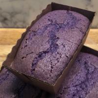 Ube Mochi Cake · Purple sweet potato cake made with mochi flour.
