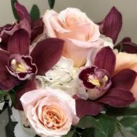 Peach Roses and Orchids · 5