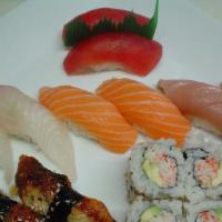 10 Pieces Nigiri Sushi & California Roll · 