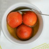 Gulab Jamun · Cheese ball fried and soaked in syrup