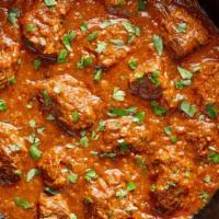 Lamb Rogan Josh · Gluten Free. Stewed Colorado lamb chunks, blend of spices, brown onion and tomatoes. (Comes ...