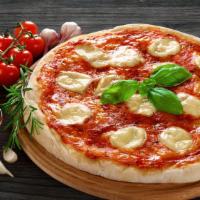 Vegan Margherita Pizza · Vegan Margherita pizza with tomato sauce basil cheese vegan