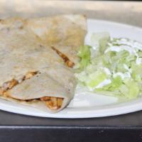 Quesadilla · Add meat for additional charge.