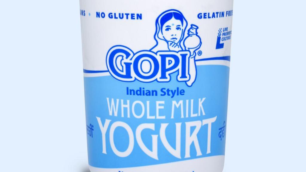 Gopi Yoghurt · (32 oz.) Deliciously creamy and smooth, this whole milk yogurt is a perfectly rich base for curries, lassi, tandoori, sweets, and more.
