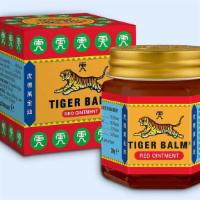 Tiger Balm · Topical over-the-counter pain reliever that contains ingredients such as camphor, menthol, c...