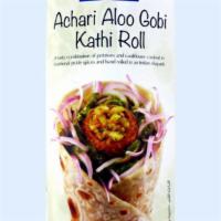 Achari Aloo Gobi Kathi Roll · (7 oz.)  Achari Aloo Kati Roll is pickled potatoes stuffed inside an Indian flatbread and to...