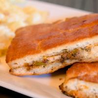 Spicy Chicken Panini · Chicken with bell pepper, onion, yogurt, and red chili