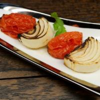Grilled tomato's and onions · Add grill tomato and onion to your kabob orders