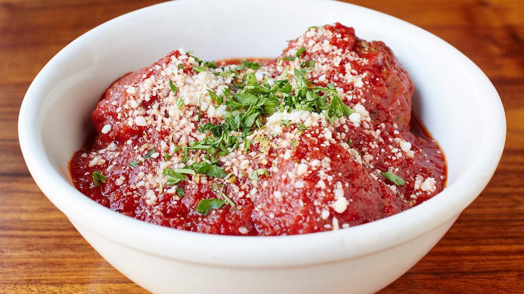 Meatballs (3 For) · Tony's signature meatballs with pork and beef, simmered in homemade tomato sauce
