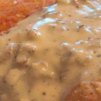 Country Fried Steak & Sausage Gravy · Country Fried Steak Smothered with Sausage Gravy, Served with 2 Eggs Any Style, Choice of Po...