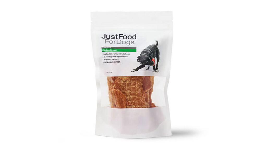 Chicken Breast Treats · Our most popular and beloved snack for dogs is our Chicken Breast Treats, which are better than your typical chicken dog treats. Perhaps their simplicity is what makes them so incredible. We take chicken breast, slice it thin and then place it in the oven until it’s cooked into the perfect dehydrated chicken dog treat. It makes the ideal treat, and your dog will absolutely love them!