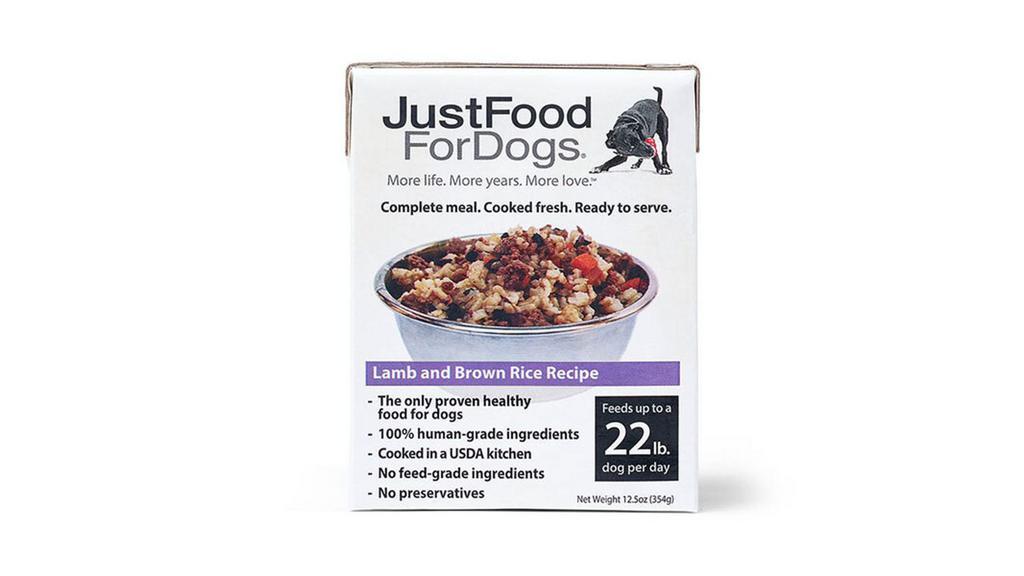 Pantry Fresh Lamb & Brown Rice 12.5 Oz · Our PantryFresh Lamb & Brown Rice meal is a delicious and well-balanced diet made with human-edible ground lamb. It’s high in calories and controlled in protein, making it the ideal maintenance diet for older dogs, or dogs with smaller appetites. And with its innovative “Tetra Pak” packaging, every PantryFresh meal can be stored unopened on the shelf for up to two years. It also makes it the perfect option when traveling or boarding your dog. This isn't your typical lamb and brown rice dog food, it's real food for real good dogs.