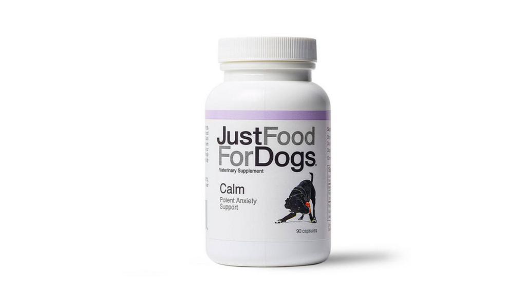 Calm 90 Ct · This calming supplement for dogs is recommended for dogs exhibiting nervousness, hyperactivity, discontentment, or responding to environmentally-induced stresses. Calming aids for dogs help to maintain contentment during separation, travel, and tension caused by changes in your pet's daily routine.