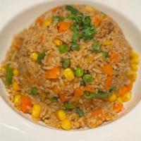 Cajun Fried Rice · peas, corn, carrots, green bean, wok fried with house dried cali cajun sauce. Add hot link s...