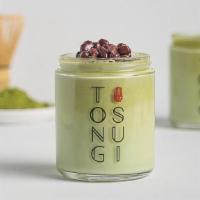 Z05 Matcha Coconut Pudding with Red Beans 抹茶紅豆椰子凍 · Coconut Pudding blended with premium matcha powder from Uji, Kyoto with red beans on the sid...