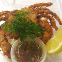 Soft Shell Crab Appetizer · Breaded and deep-fried soft shell crab served with ponzu sauce.