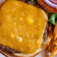 Patty Melt Burger · 1/3 pound burger with grilled onion, cheddar cheese on grilled sour dough.