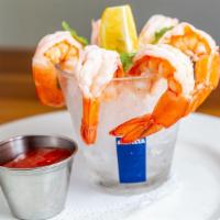 Shrimp Cocktail · Chilled tiger prawns with cocktail sauce.