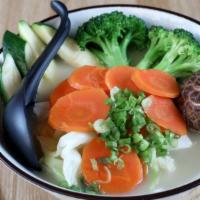 Vegetable Ramen · Mixed vegetables ramen soup.