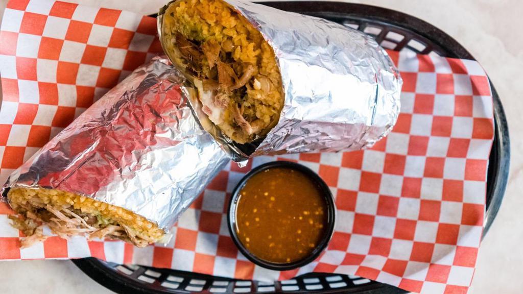 Chicken Super Burrito · Our super burrito is made with the meat of your choice with rice, beans, sour cream, guacamole, and cheese.
