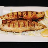 S-8. Mackerel Fish · Charbroiled mackerel fish.