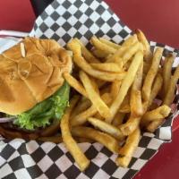 BLVD Burger (Combo with Fries) · Comes with lettuce, tomato, and onion.