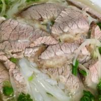 1. Phở Tái Chín · Soup with rice noodle and beef brisket