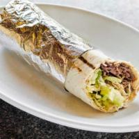 Lamb & Beef Gyro Wrap · Slow-cooked sliced marinated lamb and beef. Served in lavash bread, with lettuce, tomato, on...