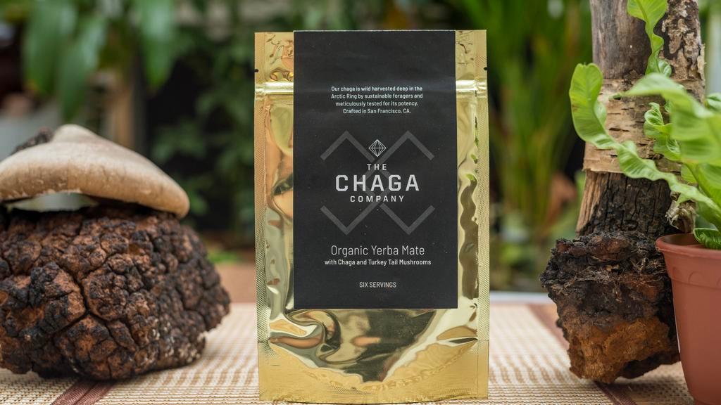 The Chaga Company Yerba Mate-Fresh Yerba Mate · Shade-grown, sustainably harvested with indigenous tribes as an alternative to destructive forestry logging in the Amazon. This mate is authentic Argentinian mate. Really fresh and clean, with good caffeine impact. Mainstream yerba mate is made in huge volumes and stored in warehouses, getting stale and old. This is farm direct and the freshness speaks for itself. Ingredients: Organic yerba mate, chaga, turkey tail mushrooms. Caffeine: Medium. Origin: Argentina. How to brew: Add 1 TBSP to 4 oz of cold water for a minute then add 8 oz. boiling water and steep for 3 minutes. Decant and enjoy!