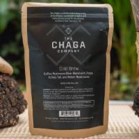 The Chaga Company Cold Brew Coffee Kit-Coffee · 80% coffee, 20% herbal/mushroom mixture of the 20%:  50% cacao 15% Chaga, 10% monk fruit, mi...
