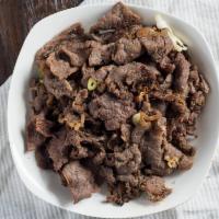 15. Bulgogi · Thinly sliced beef marinated with house sauce.