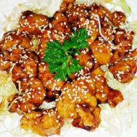 Sesame chicken · Crispy Chicken w/ house spicy sweet sauce