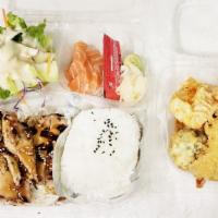3. Chicken Teriyaki, Sashimi & Tempura · 