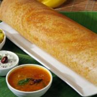 Masala Dosa · Thin south Indian pancake made from a blend of fermented lentils and finest basmati rice stu...