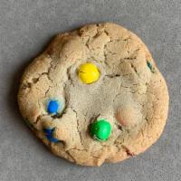 Peanut Butter M&M's · Our classic brown sugar cookie base filled with colorful peanut butter chocolate M&M's.
