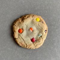 M&M's · Our classic brown sugar cookie base filled with colorful M&M's.