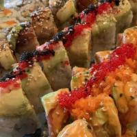 California Roll · Snow crab meat with avocado.