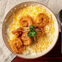 Shrimp & Grits · Shrimp & Grits topped with cheese