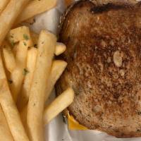 Grilled Cheese Sandwich · Grilled Cheese Sandwich with a side of fries