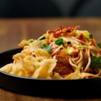 Superstar Vegetarian Noodles · Vegetarian. Traditional burmese flour noodles mixed with potatoes, cucumbers, chili sauce, a...