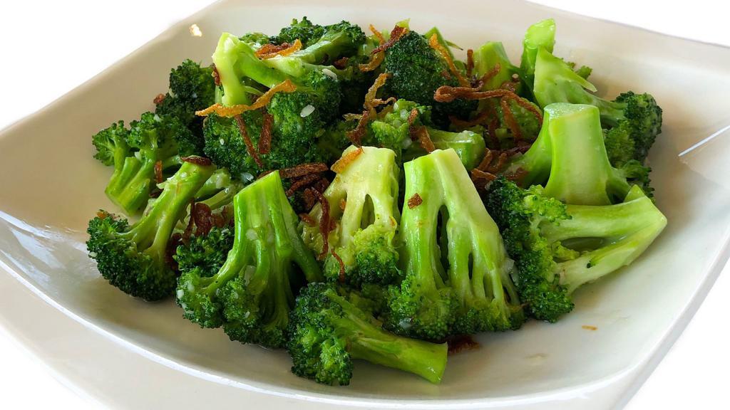 Broccoli Garlic*  · Vegan. Vegetarian. Gluten-Free. stir-fried broccoli with garlic and cooking white wine