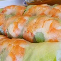 2. Gôi Cuốn (2 Rolls) · Fresh Pork and Shrimp Rolls served w/ Peanut Sauce (2 Rolls)