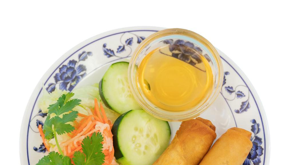 1. Chả Gio (2 Rolls) · Crispy Egg Rolls, Deep Fried Shrimp and Pork served w/ Fish Sauce(2 Rolls)