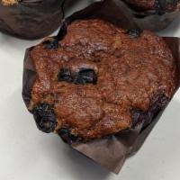 organic banana blueberry muffin · densely packed with perfectly ripened bananas
and fresh blueberries, these wholesome muffins...